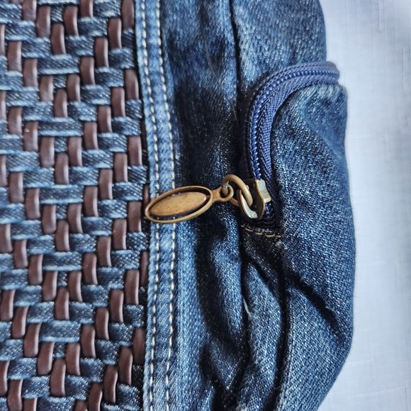 Denim/ Leather Crossbody Bag - Picture 4 of 16